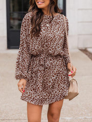 Printed Long Sleeve Dress