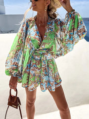 Traje de dos piezas de top y pantalón de playa