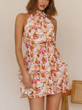 Vestido sin mangas con estampado halter