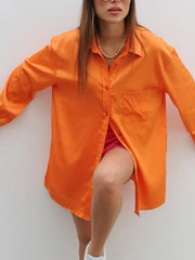 Camisa suelta de manga larga con temperamento