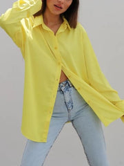 Camisa suelta de manga larga con temperamento