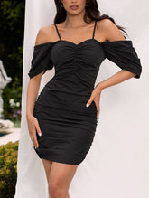 Vestido plisado ajustado