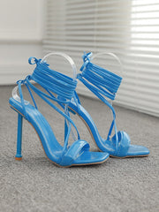 Roman Strappy Catwalk Metal Heel Sandals