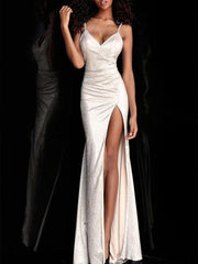 Elegant Suspender Evening Dress