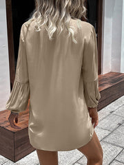 Vestido camisero informal holgado de un solo pecho