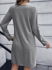 V-neck Knitted Dress