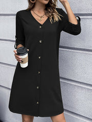 V-neck Knitted Dress