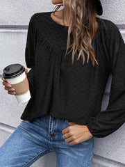 Solid Pleated Doll Shirt