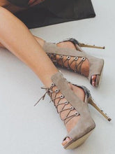 Fish Mouth Colorblock Snake Print Cross Strap Stiletto Sandals