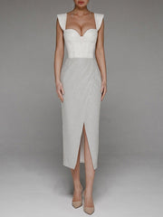 Elegantes rückenfreies Hüftkleid