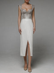 Elegantes rückenfreies Hüftkleid