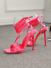 Roman Strappy Catwalk Metal Heel Sandals