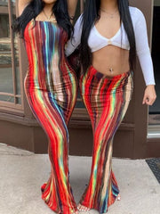 Bedrucktes trägerloses Kleid