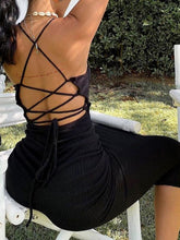 Neckholder-Bandage-Temperament-dünnes Kleid