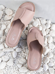 Casual Chunky Heel Stitched Comfort Sandals