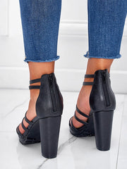 Dicker Absatz Römischer Dünner Gürtel High Heels