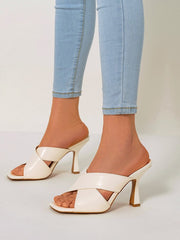 Zapatos de mujer de moda con cabeza cuadrada y boca de pez