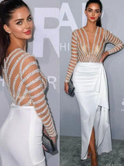 Luxuriöses Abendkleid mit langen Ärmeln