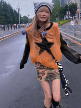 Suéter con protección solar y bloques de color