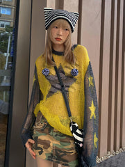 Sonnenschutzpullover mit Farbblock