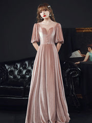 Samt Fee Temperament Abendkleid Brautjungfernkleid