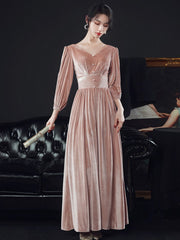 Samt Fee Temperament Abendkleid Brautjungfernkleid