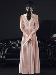 Samt Fee Temperament Abendkleid Brautjungfernkleid