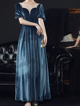 Samt Fee Temperament Abendkleid Brautjungfernkleid