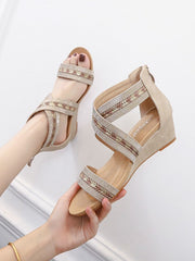 Wedge Heel Open Toe Roman Sandals