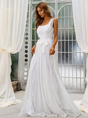 Weißes Hochzeitskleid für Brautjungfern, Abendkleid