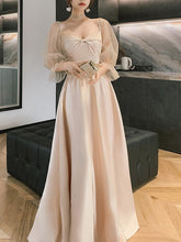Satin French Evening Dress Bridesmaid Dress