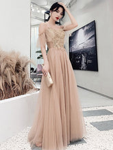 Silber Fee Temperament Hochzeit Schlank Abendkleid Brautjungfer Kleid