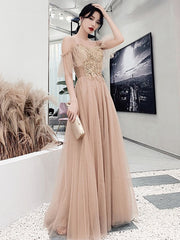 Silber Fee Temperament Hochzeit Schlank Abendkleid Brautjungfer Kleid