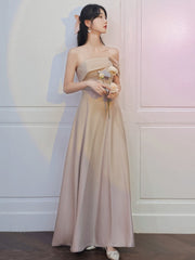 Premium Niche Satin Abendkleid Brautjungfernkleid