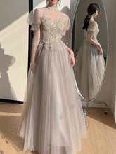 Grey Fairy Temperament Slim Evening Dress Bridesmaid Dress