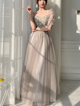 Grey Fairy Temperament Slim Evening Dress Bridesmaid Dress