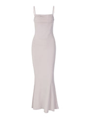 Backless Sleeveless Suspender Dress