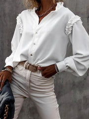 Einfarbiges Langarmhemd