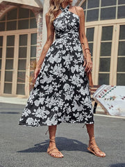 Vestido con estampado halter
