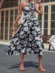 Vestido con estampado halter