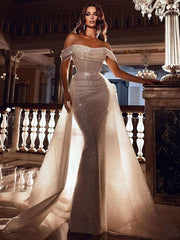 Abendkleid mit U-Boot-Ausschnitt und Brautjungfernkleid