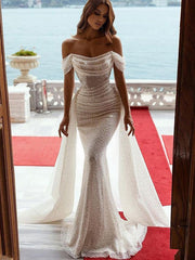 Abendkleid mit U-Boot-Ausschnitt und Brautjungfernkleid