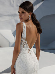 Vestido de noche con escote en V profundo y encaje sin espalda para banquete, vestido de dama de honor para boda