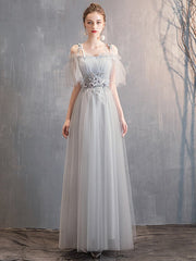 Graues Temperament Abendkleid Brautjungfernkleid