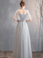 Graues Temperament Abendkleid Brautjungfernkleid