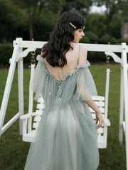 Grünes Temperament Abendkleid Brautjungfernkleid