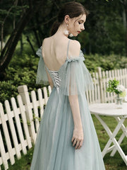 Grünes Temperament Abendkleid Brautjungfernkleid