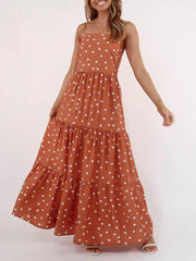 Vestido con tirantes de lunares y ondas grandes