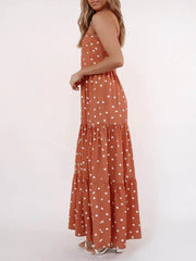 Vestido con tirantes de lunares y ondas grandes