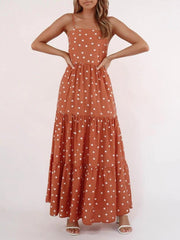 Vestido con tirantes de lunares y ondas grandes